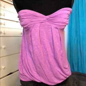 Strapless, padded tank